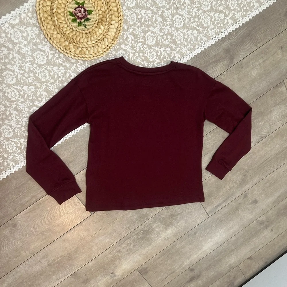 New SO Girls Rose Floral Graphic Long Sleeve Pullover Buttery Soft Size Large
